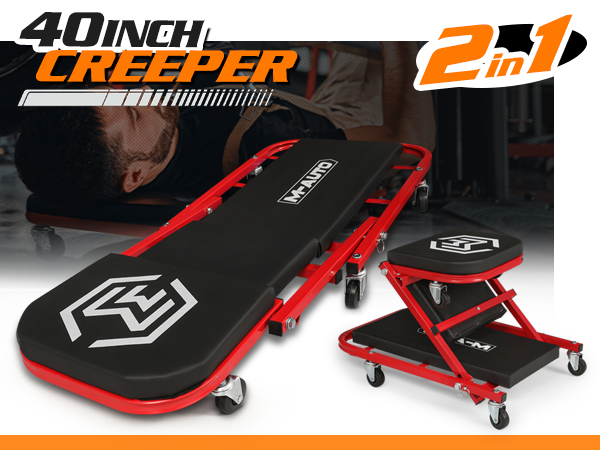 Amazon.com: M-AUTO 40-Inch Folding Creeper Rolling Seat, All