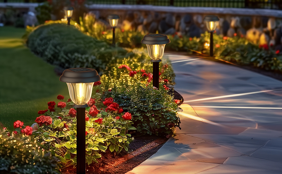 Solar Lights Outdoor Waterproof, Solar Pathway Lights