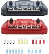 Recoil BBS43-P Bus Bar 4 x M5 Studs 3 Screw Terminals Power Distribution Block Busbar with Ring T...