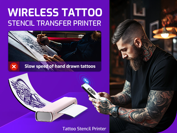 Amazon.com: Phomemo Wireless Tattoo Stencil Printer,Tattoo