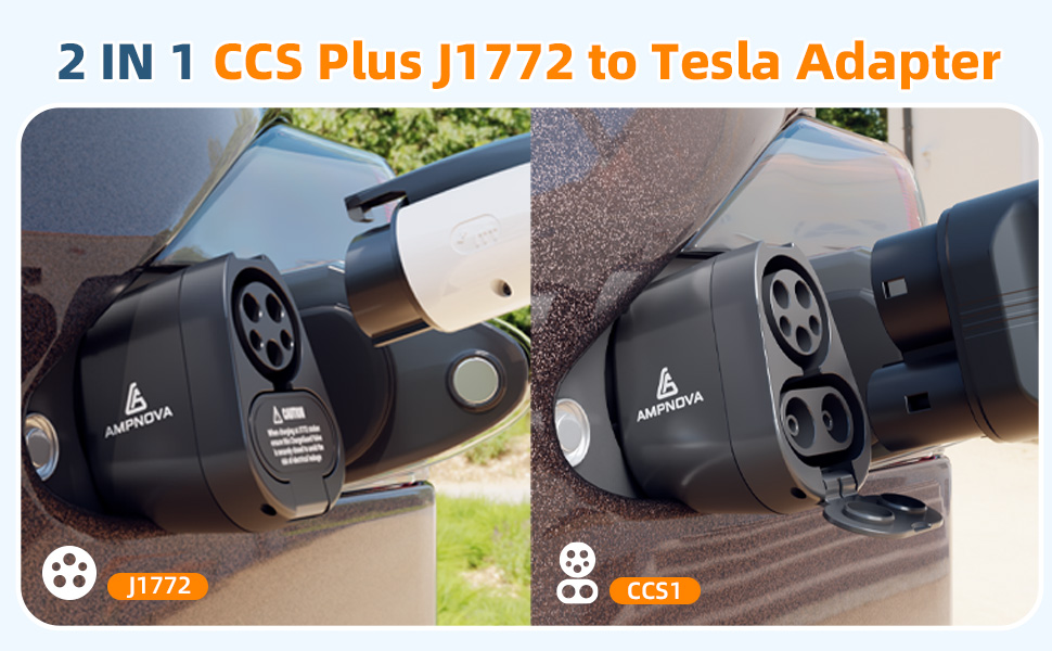 2 IN 1 CCS Plus J1772 to Tesla Adapter