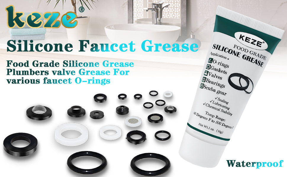 KEZE Waterproof Food Grade Silicone Lubricant Plumbers Grease for Valve