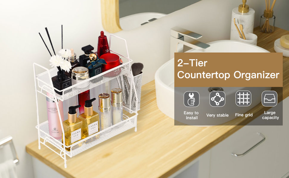 LEMIKKLE Countertop organizer for bathroom counter