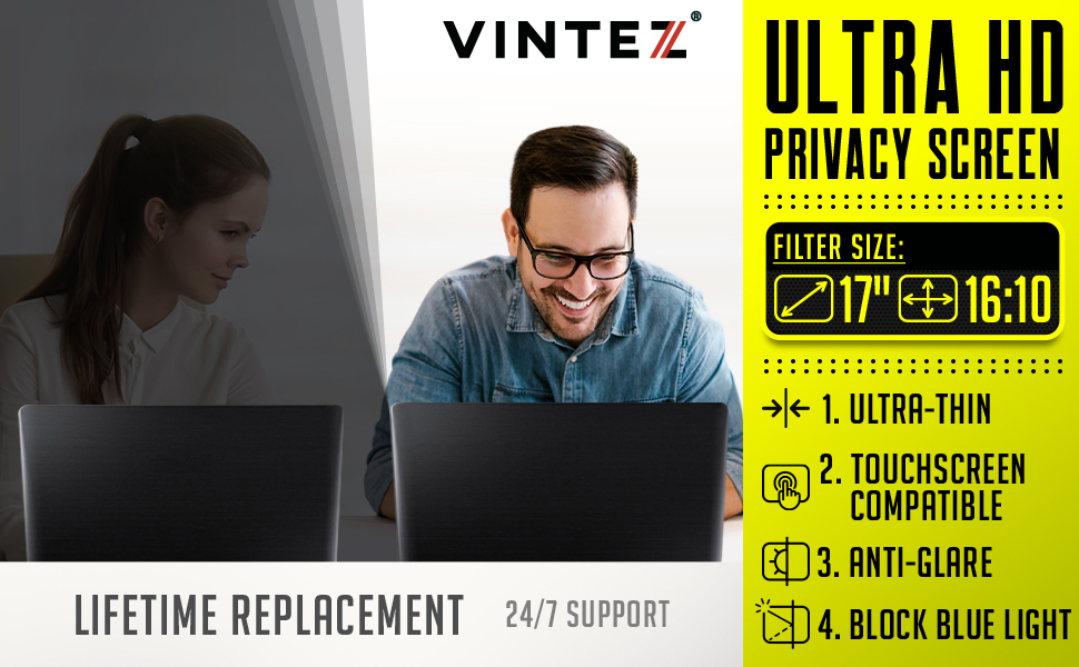 laptop computer privacy screen filter monitor protector 17 inch desktop security confidential