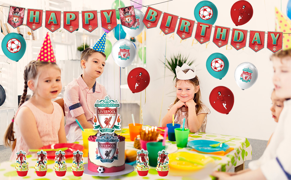 Liverpool FC Soccer Themed Birthday Party Decorations Fc
