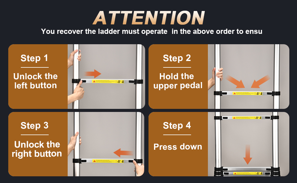 telescoping ladder 20.3FT ladder  telescopic ladder extension ladder collapsible ladder