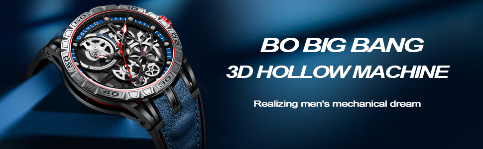 3D hollow wheel automatic watch
