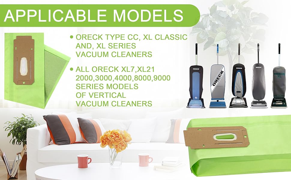 Pack 12 Vacuum Bags for Oreck XL XL2 Replacement Dust Bag，Fit All Oreck