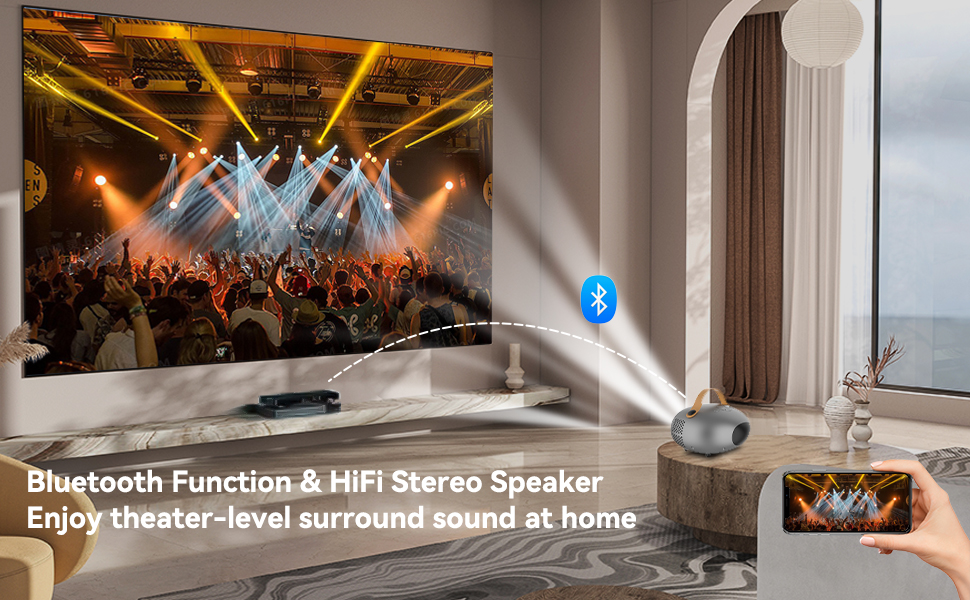 outdoor projector with wifi and bluetooth