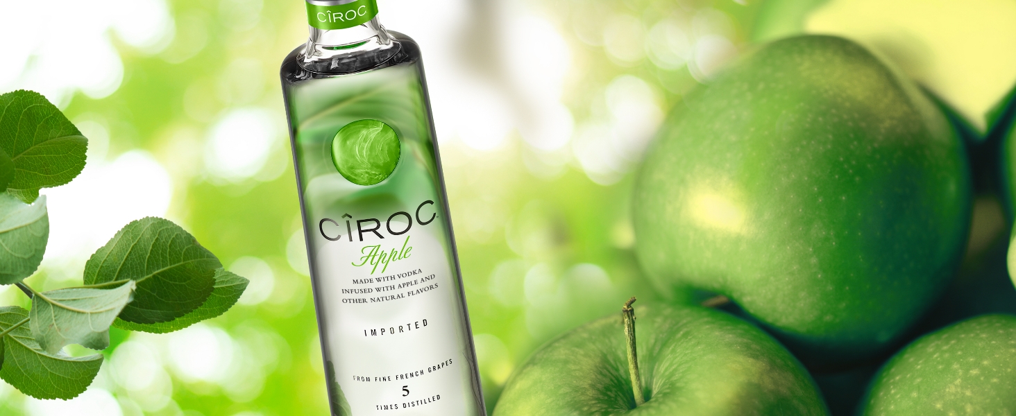 Ciroc Apple Flavoured Vodka 37.5 vol 70cl Juicy Taste of Bright Green Apples Hints of