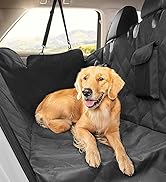 Looxmeer Dog Car Seat Cover, Rear Seat Cover with Viewing Window and Side Flaps, Thickening Dog C...