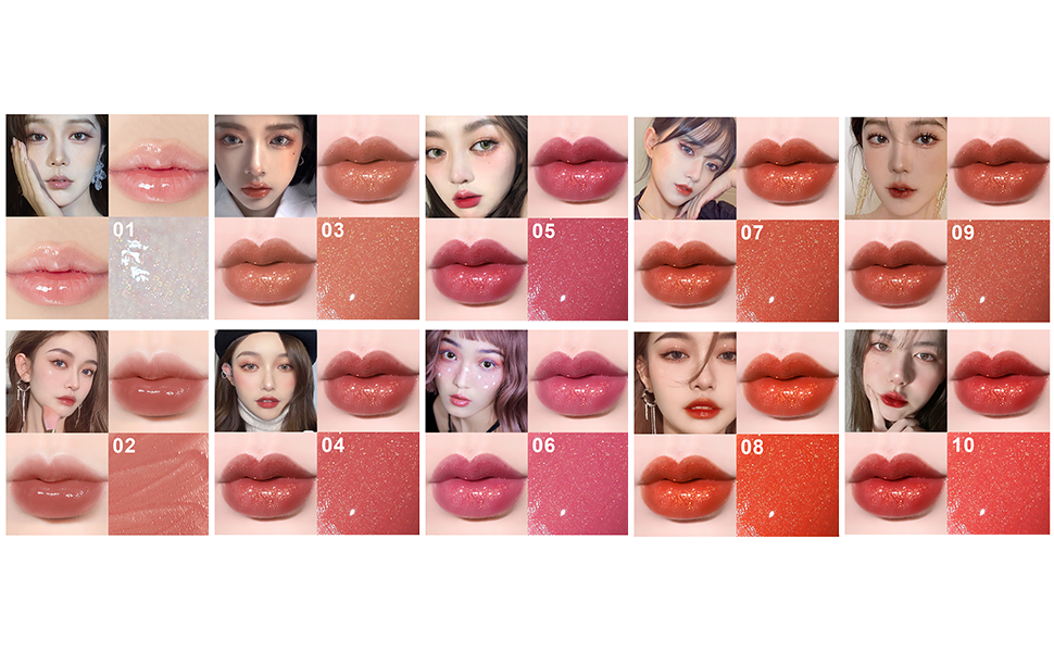 Glitter Lip Gloss Crystal Jelly Sexy Lip Gloss Lip Care Essence Shimmer Lipstick