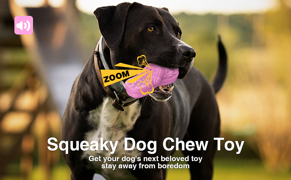 Dog Toys for Aggressive Chewers, Indestructible Dog Toys, Squeaky Dog Chew Toys for Medium/Large