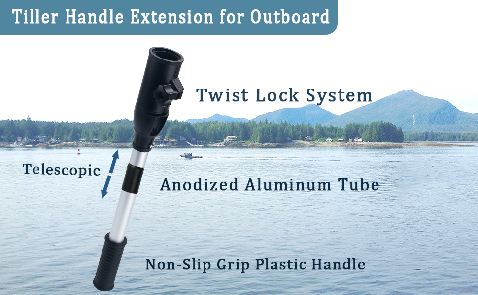 Besramtic Tiller Handle Extension for Outboard Trolling