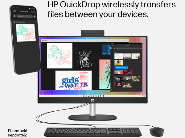 quick drop quickdrop airdrop transfer files photos see texts on screen pc phone smartphone cable wir