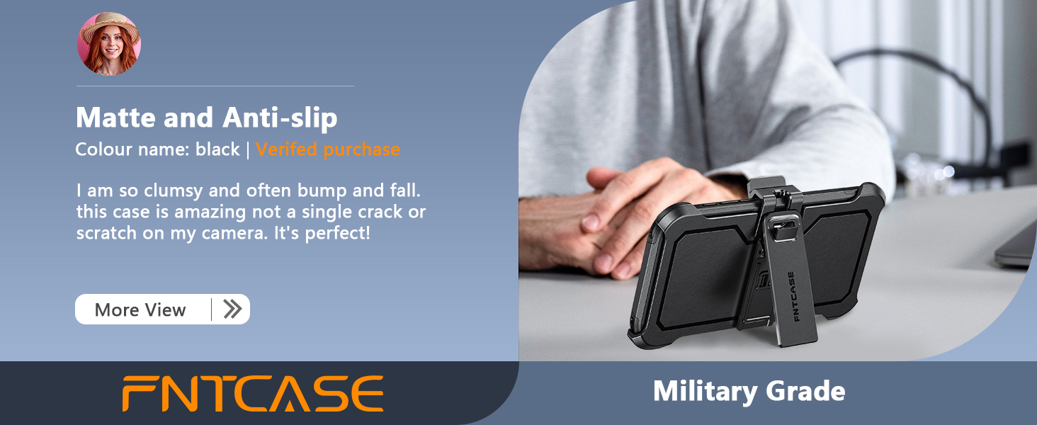 FNTCASE for iPhone 16 ProMax Case Dual Layer Shockproof