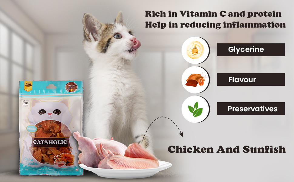 Cataholic Spiral Soft Chicken And Sunfish Cat Treats