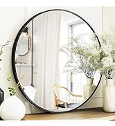 Amazon.com: Sunniry Black Round Mirror, Round Mirror 24 inch