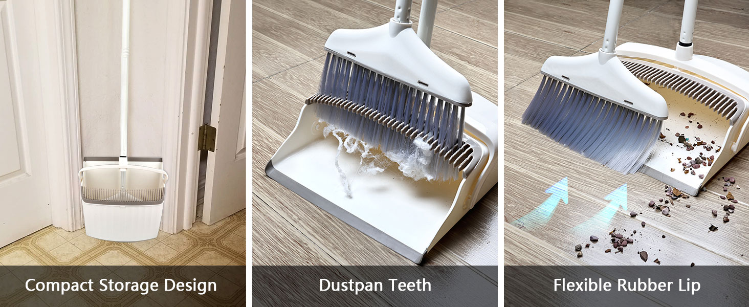 Broom and Dustpan Set for Clean