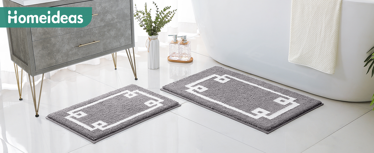 gray bath mat