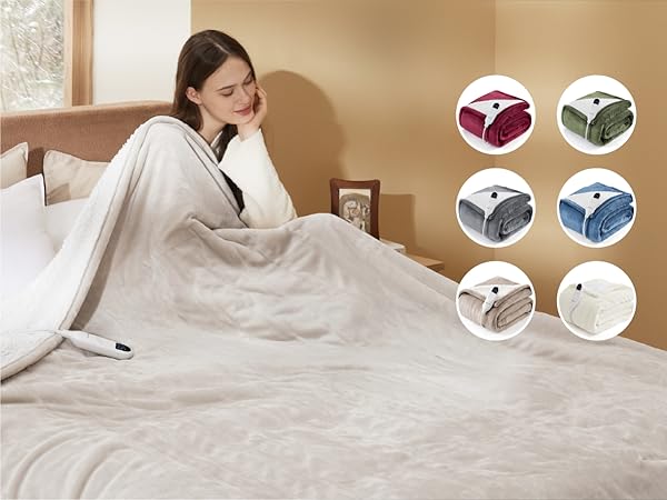 HEATED BLANKET ホワイト Brookstone Full/Queen Heated Blanket Ivory Herringbone : Target
