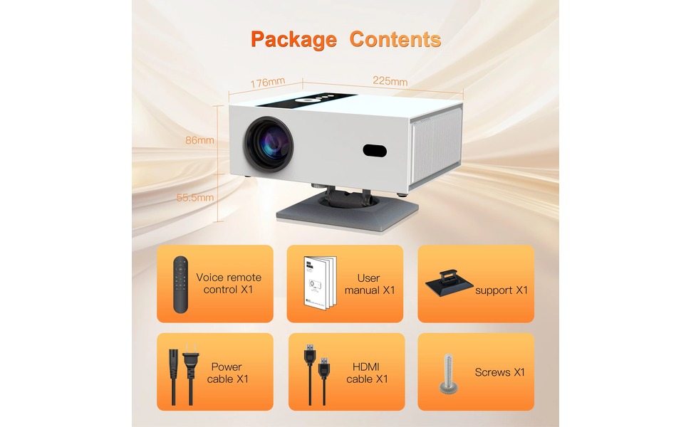 TOPTRO X6 Smart Projector 12000 Lumens, Android 11 Projector