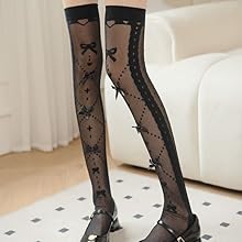 Amazon.co.jp: [Rowaica] レディース ニーハイソックス 地雷系