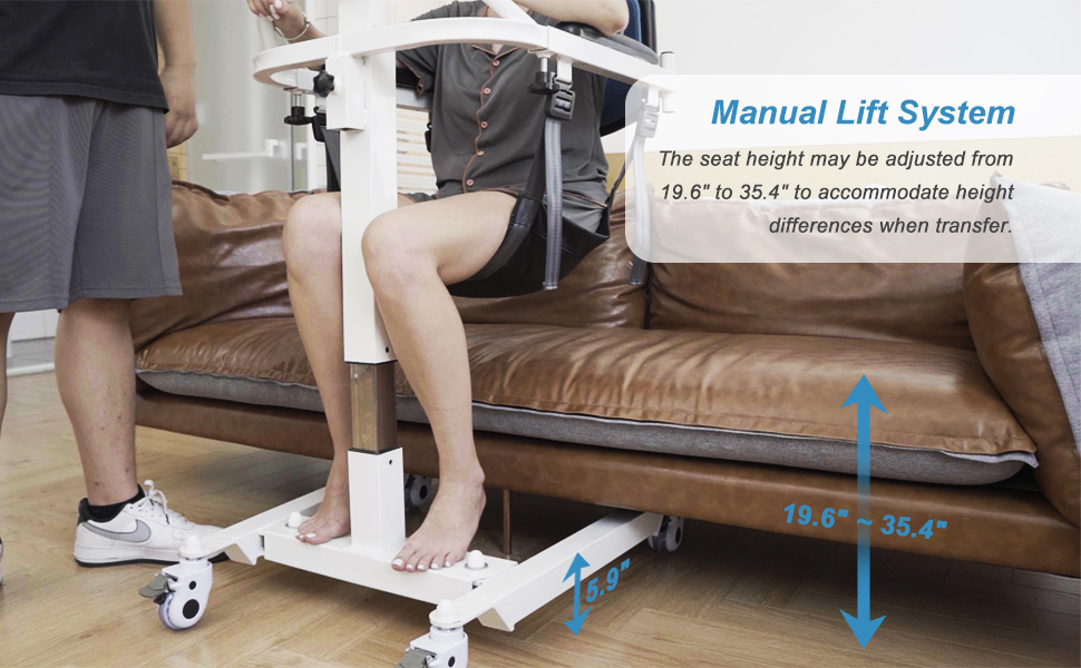 LIMIOFAQ Patient Lift for Home Bed to Toilet Transfer