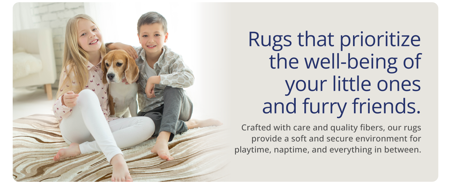 Abani Rugs Area rug. Abstract area rug. Kid and pet friendly. Beige and Brown rug. Easy to clean