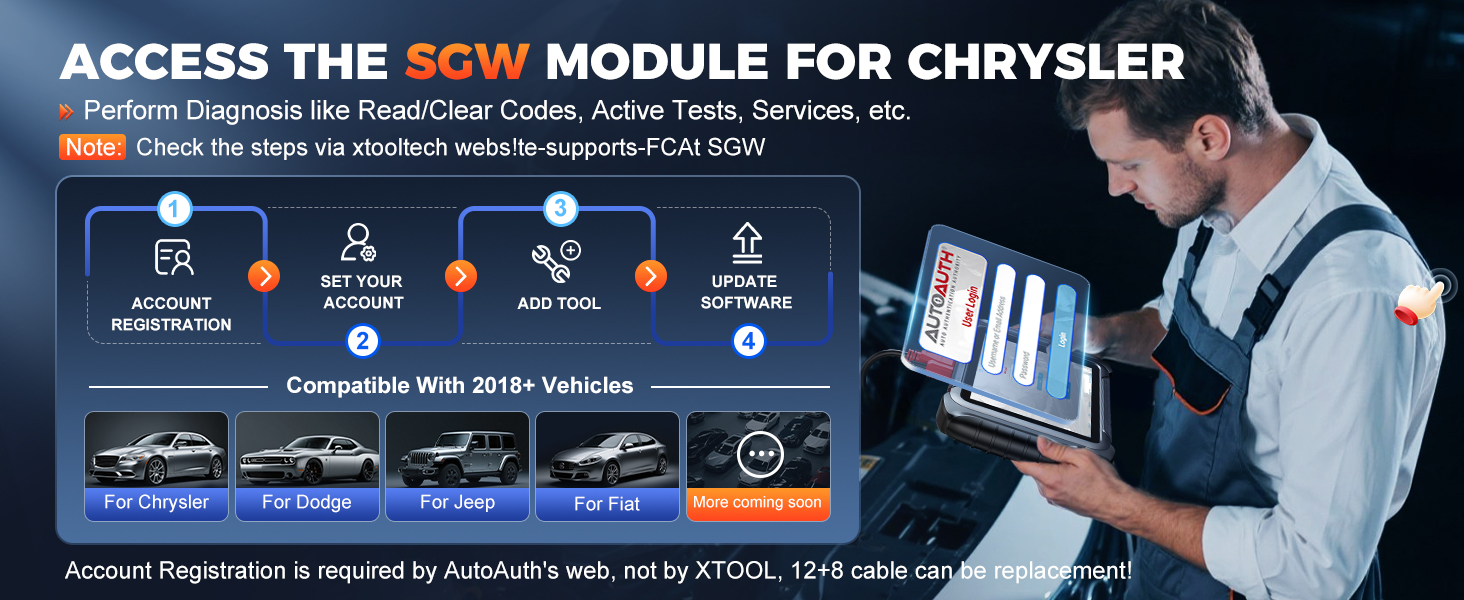 D8S obd2 scanner with FCA AutoAuth