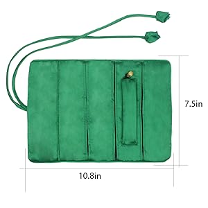 Dark Green Travel Jewelry Roll——Size(2)