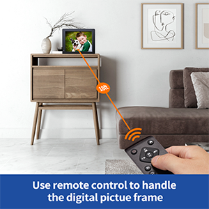 Use remote control to handle the digital pictue frame