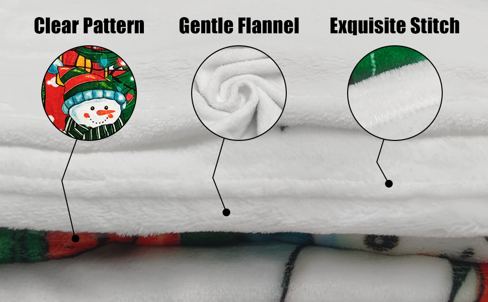 OZMI Christmas Blanket Throws, 130 x 160 cm Soft Fleece Christmas