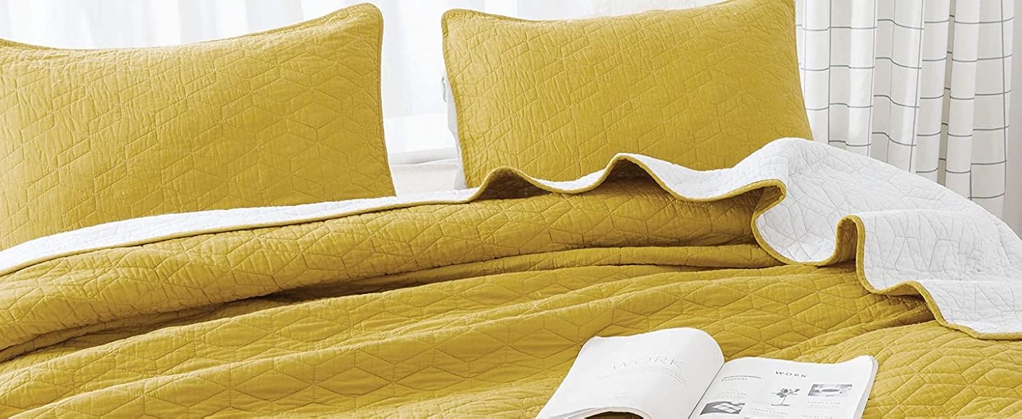 KASENTEX 3Piece Oversized Twin XL Quilt Set Soft 100