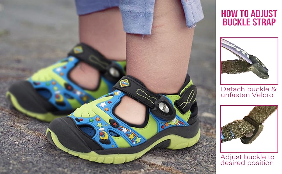 Gold Pigeon Shoes Kids Toe Guard Closed Toe Sandals