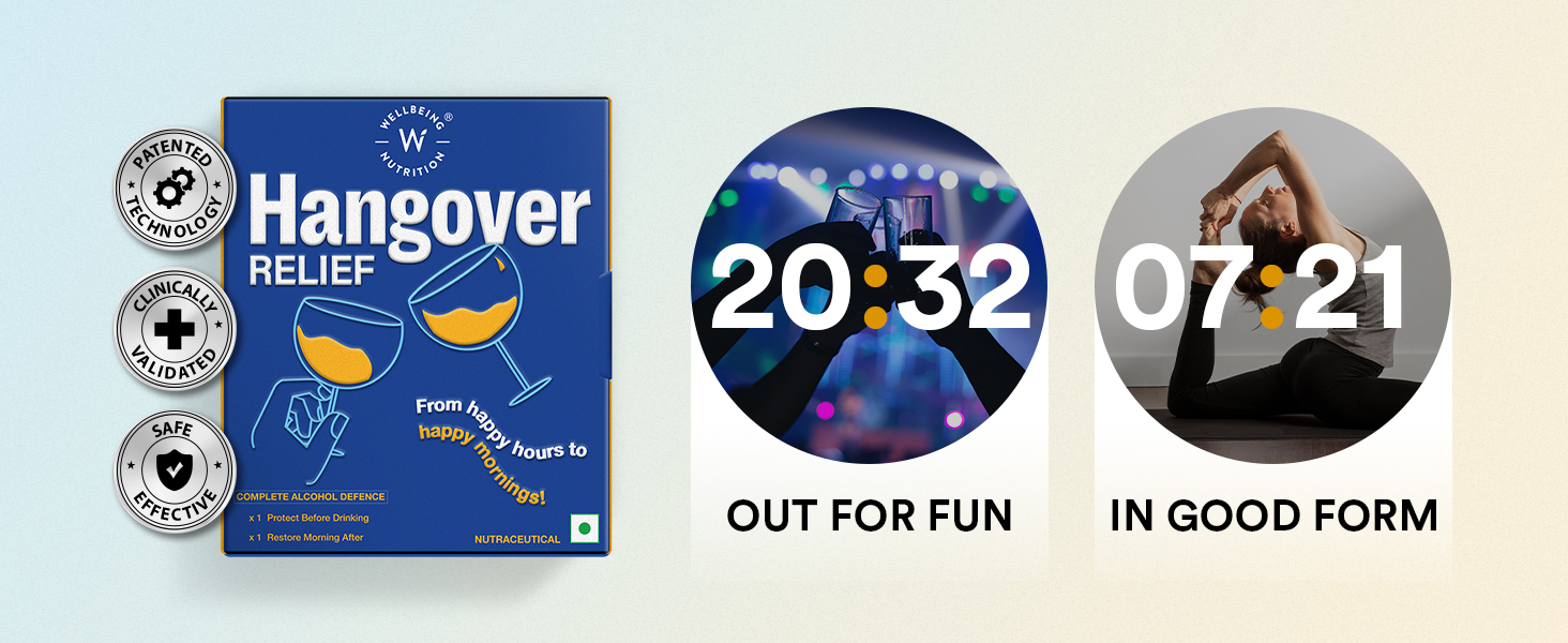 Hangover relief, party smart