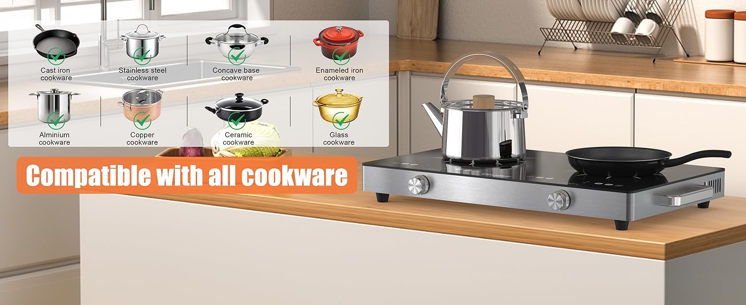 2 burner electric cooktop