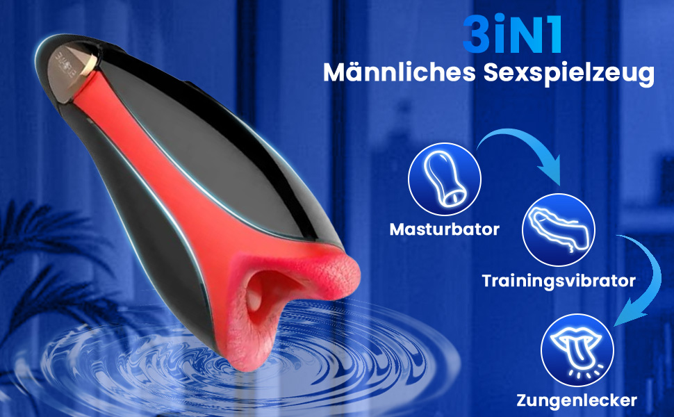 Elektrischer Masturbator Cup 10 Vibration und Heizfunktion