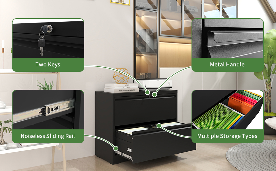Metal Lateral File Cabinets with Lock