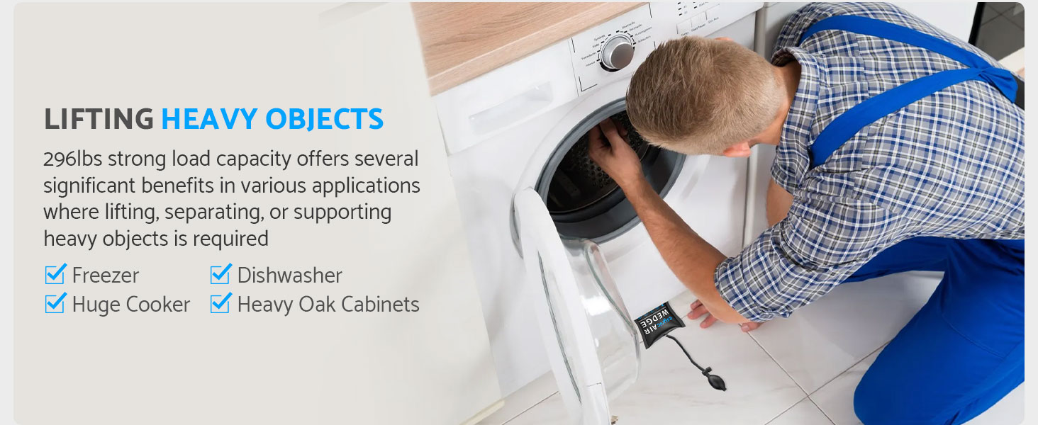 ESynic 4Pack Air Wedge Pump Up Bag - 441lbs Heavy-Duty Door Lifter Tool