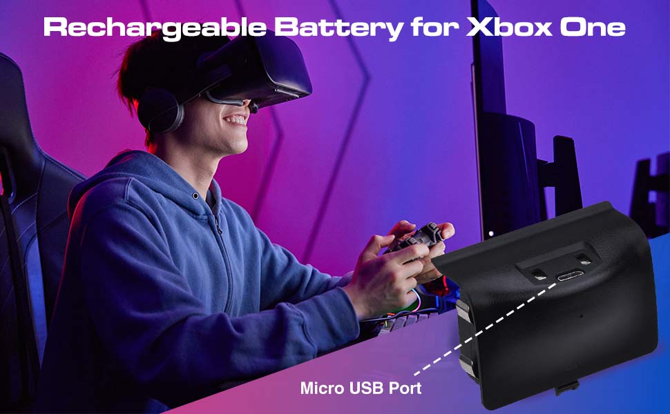 Xbox One Controller Battery Pack, 2 Pack 1400mAh