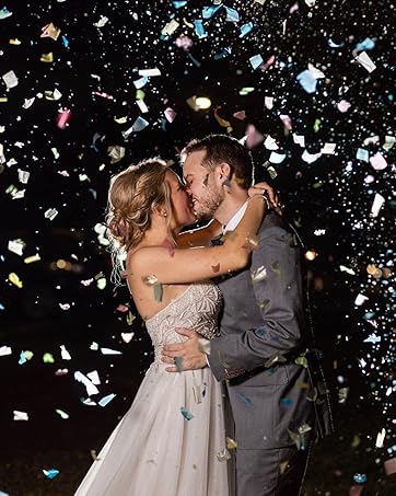 Rice paper confetti cannons