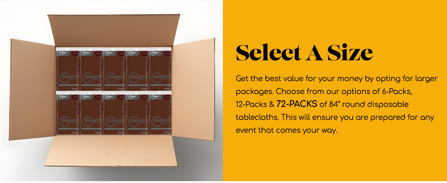 Grandipity Brown 72 Pack Premium Disposable Plastic