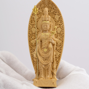 観音　木彫　頭部　彫刻 Amazon.co.jp: 極小仏 十一面観音－12cm長谷寺型（木製：ツゲ