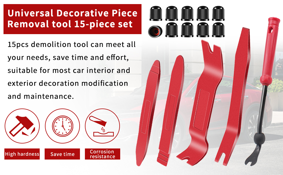 Auto Trim Removal Tool Kit, Wetado 15 Pcs Plastic Pry Tools & Car