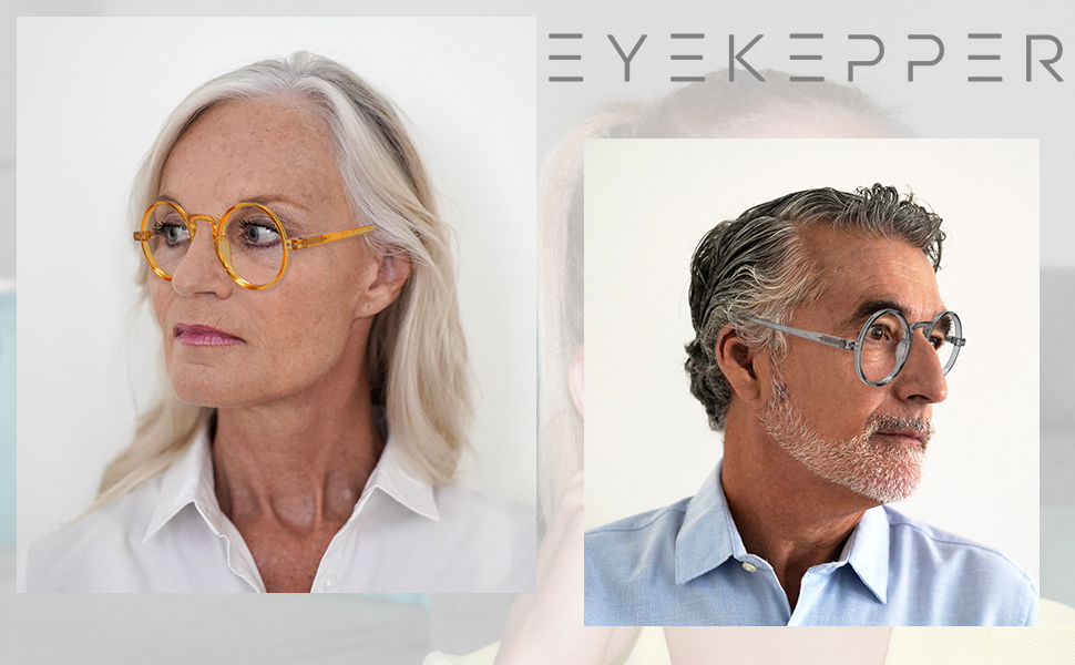 Eyekepper 4pack Round Reading Glasses for Women Men Retro