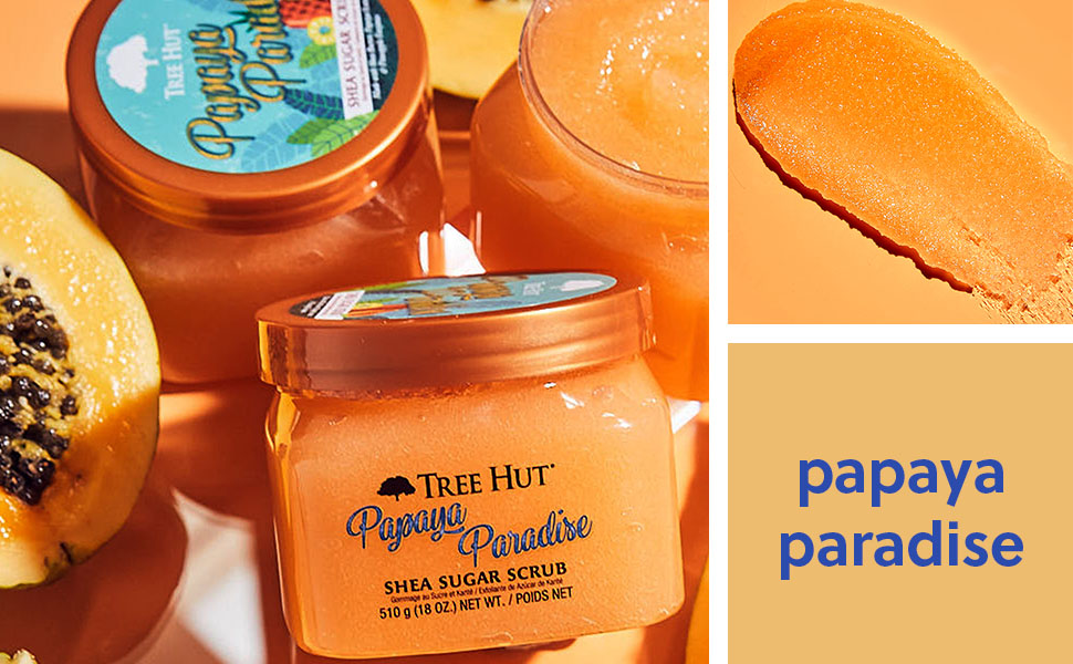 treehut Papaya Paradise Shea Sugar Scrub Belleza