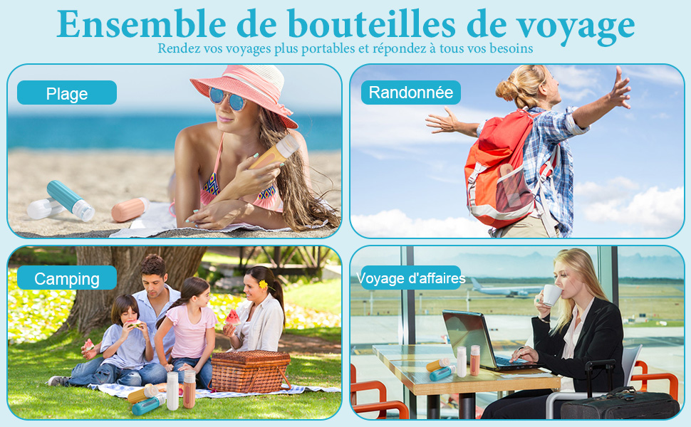 Kits de récipients rechargeables pour cosmétiques