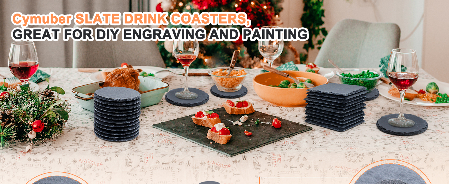 Slate Drink Coasters