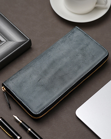 Amazon | [JLUOEC] ブライドルレザー 財布 メンズ 長財布 L型